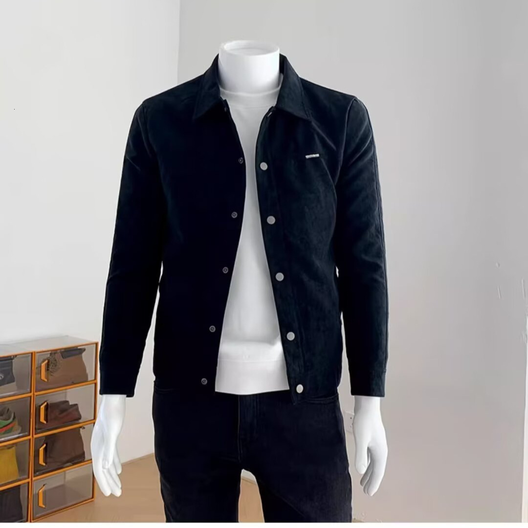 Suede Jacket For Designer Jacket Men New Spring And Autumn Trendy Turn-down Collar High-end Men's Casual Versatile Korean Style Top