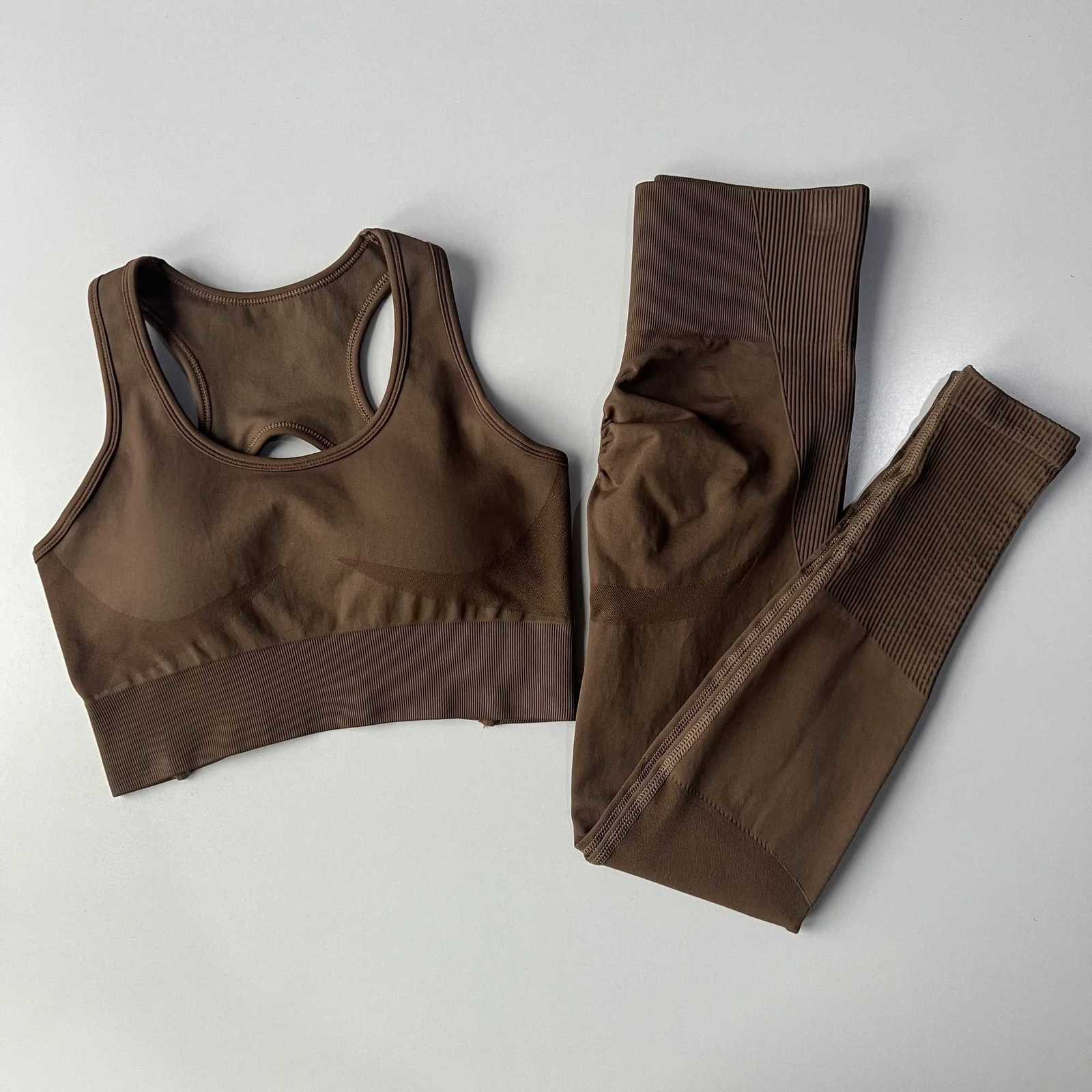 Shockproof Sports Bras Leggings Professional Fitness Beauty Back Bra Quickdrying Running High Waist Yoga Suit Twopiece SetXJ251029