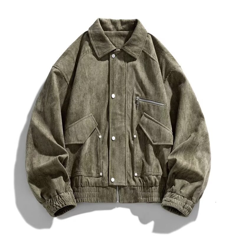Workwear Jacket Spring Designer Jacket Autumn Men's Casual Fashion Versatile Loose New Style Top Simple Trendy Solid Color Turn-down Collar Coat