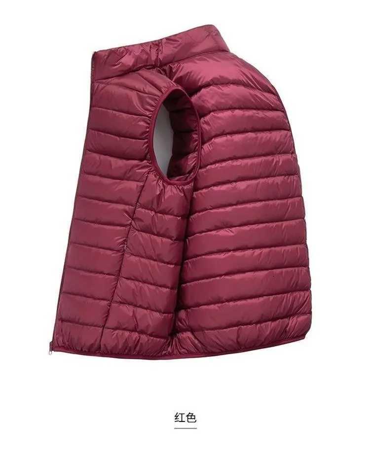 Autumn and winter mens lightweight down cotton vest Korean version slim fit solid color standing collar sleeveless cotton jacke W251029