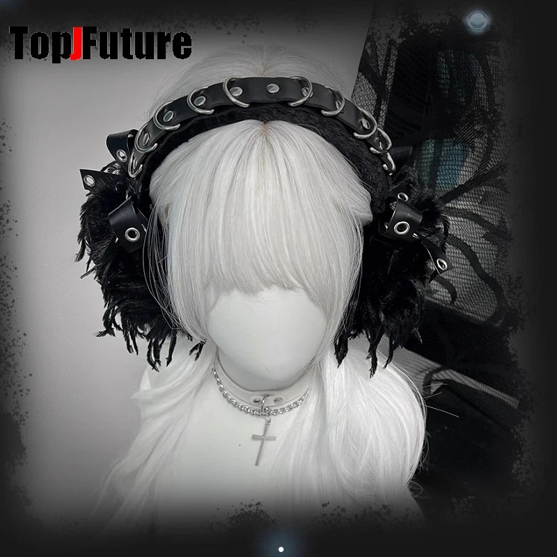 Gothic Lolita Earmuffs Punk Furry Ear Muff Earmuff Ear Warmer Gothic Steampunk Ear Protection Cycling Earbags 251029
