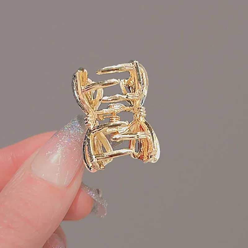 Highend Full Rhinestone Bow Small Hair Claw Princess Head Top Clip Temperament Mini Clip Womens Korean Style Hair AccessoriesW251028