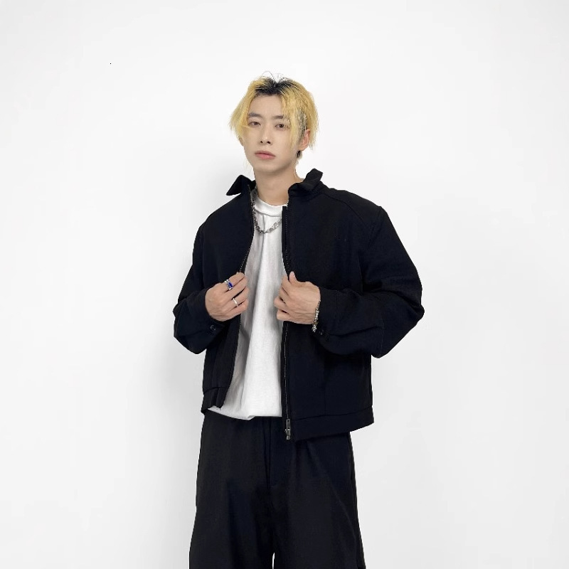 High-end Lapel Padded Shoulder Jacket For Men American Style Designer Jacket Trendy Brand Street Style Niche Korean Casual Blazer Coat