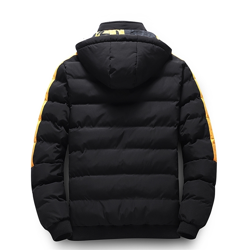 Double Sided Outerwear Mens Cotton Padded Parkas Men Autumn Winter Jacket Warm Comfortable Down Jacket Removable Hat 251028