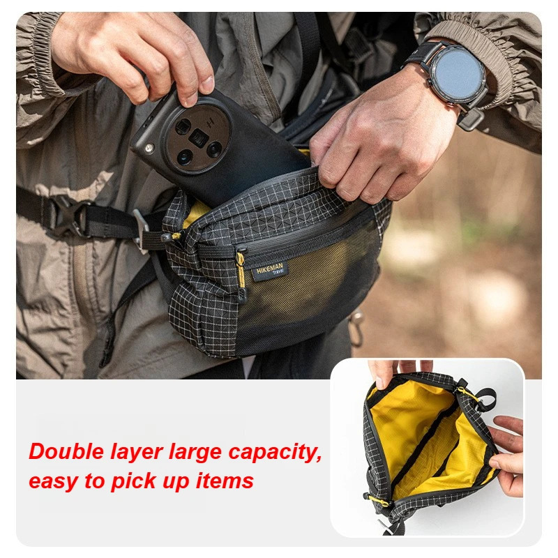 Dyneema Fiber Waist Bag 11L Waterproof UrltraLight Multi Pocket for Cycling Running Hiking Camping Outdoor Sports Accessories 251021