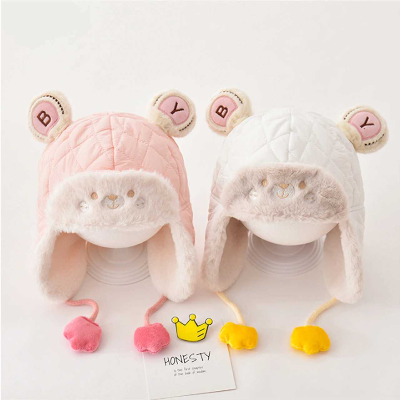 Winter Baby Ear Protection Hat Cute Cartoon Toddler Plush Earmuffs Cap Thick Warm Kids Headgear Bonnet 624Month Boy Girl Beanie251028