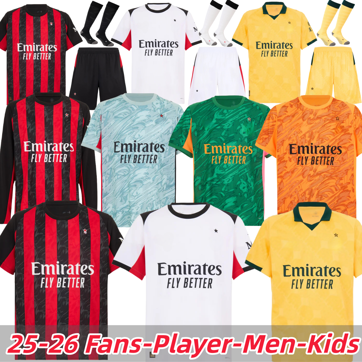 25 26 AC Maglia MODRIC Soccer Jerseys 2025 2026 Home Away Third THEO PULISIC ROMAGNOLI RAFA LEAO JOAO FELIX kids kit 3XL 4XL
