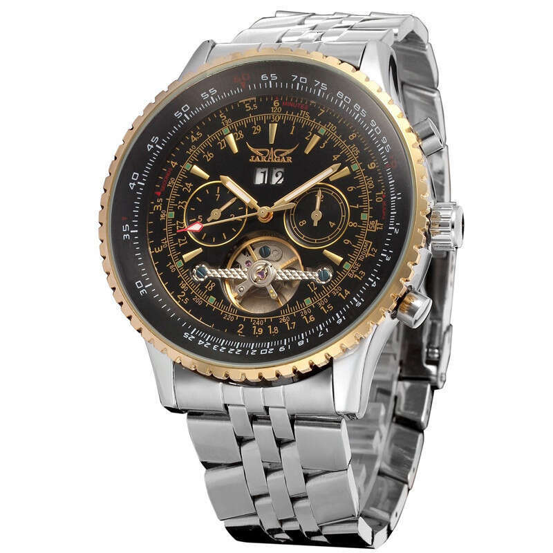 Casual Fashion Large Dial Tourbillon Skeleton Automatic Mechanical Watch Watches