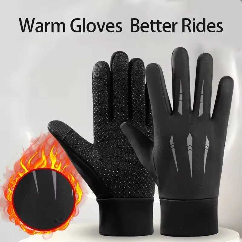 Warm Gloves for Men Motorcycle Winter Windproof Gloves WaterRepellent Cycling Takeaway Touch Screen Fishing Nonslip Gloves J251029