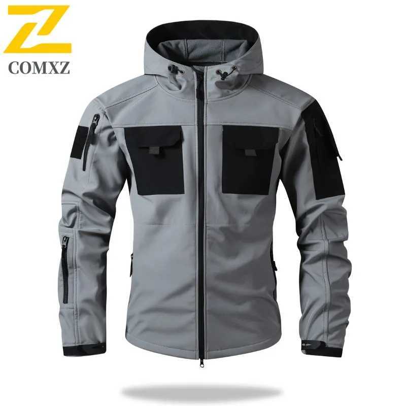 Tactical Waterproof Softshell Jacket Mens Outdoor Functional Windproof Breathable Military Style Hiking Camping Jacket Clothing J251029