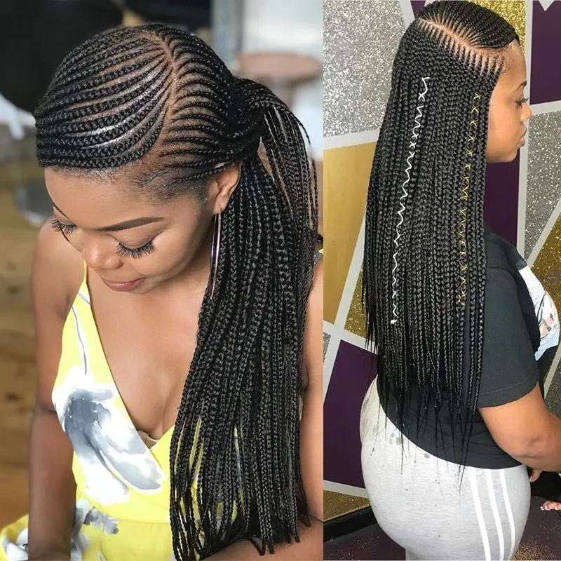 24 Inch Twist Braids Wig Human Hair For Black Women Black Box Braided Wigs Full Lace Front Wig Hd Lace Wig djustable Side Part Knotless Braids Wig