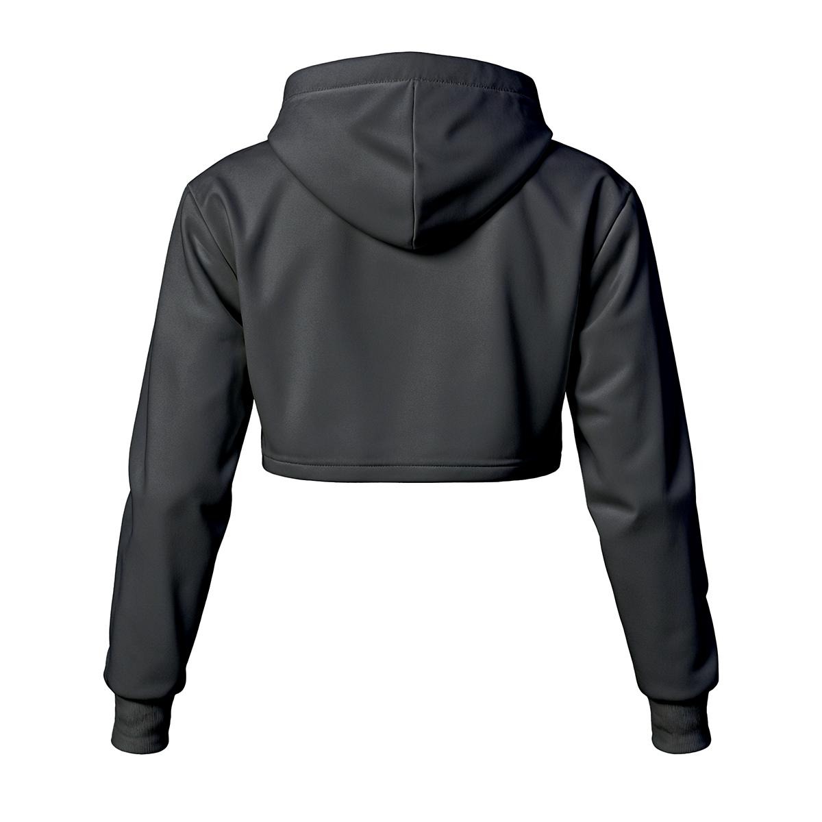 Women's Cropped Hoodie | DTF All-Over Print | Front Back Sleeve Design | 100% Polyester Fleece | Regular Fit Casual Pullover