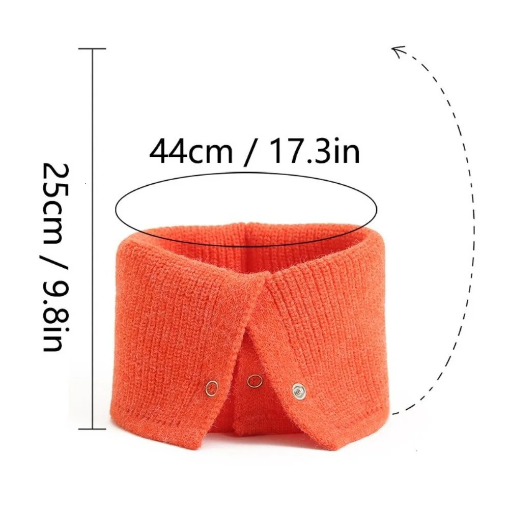 Windproof Neck Warmer Coldproof Versatile Knitted Scarf Solid Color Warm Neckerchief Gift 251021