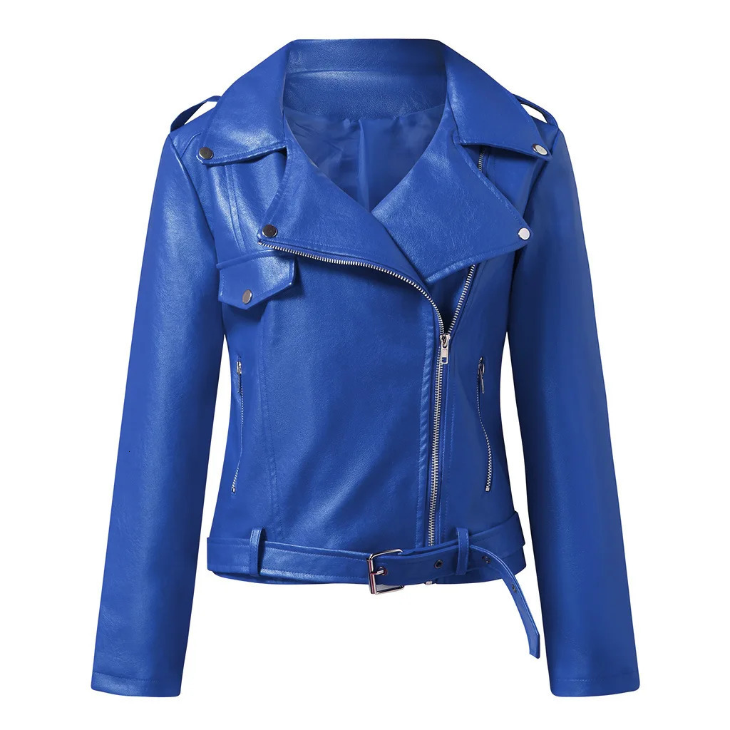 Womens Leather Jacket Autumn Winter Short Coat Pu Motorcycle Clothing Slim Winter Leather Jacket 251029