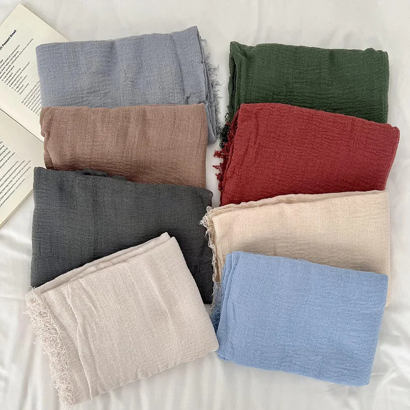 95x190cm Fashion Women Scarf Candy Colors Tassel Long Shawl Autumn Winter Accessories Black Red Yellow Blue Grey Beige Green 251029