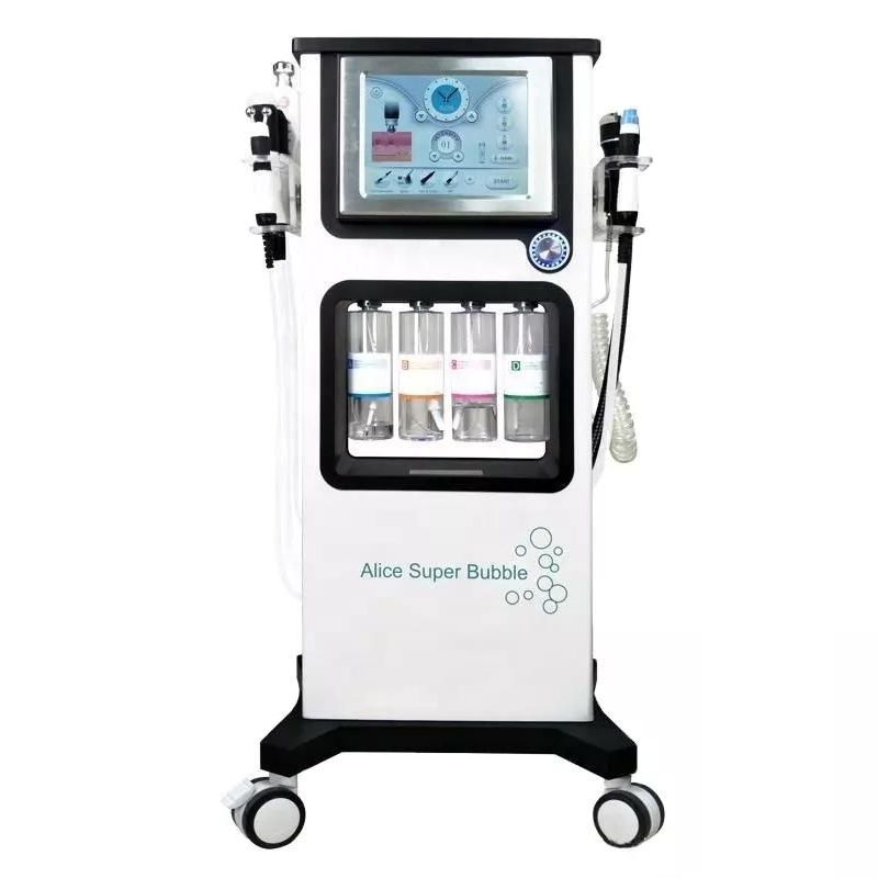 7 In 1 Ultrasonic RF BIO Hydro Dermabrasion Facial Spa Oxygen Jet Hydra Alice Super Bubble Peel Oxygen Spa Hydra Microdermabrasion Diamond Facial Mach