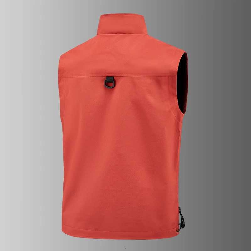 Outdoor Sports Fitness Leisure Versatile Sleeveless Vest for Spring Autumn Outdoor Wear Windproof Breathable Mens Leather Vest W251029