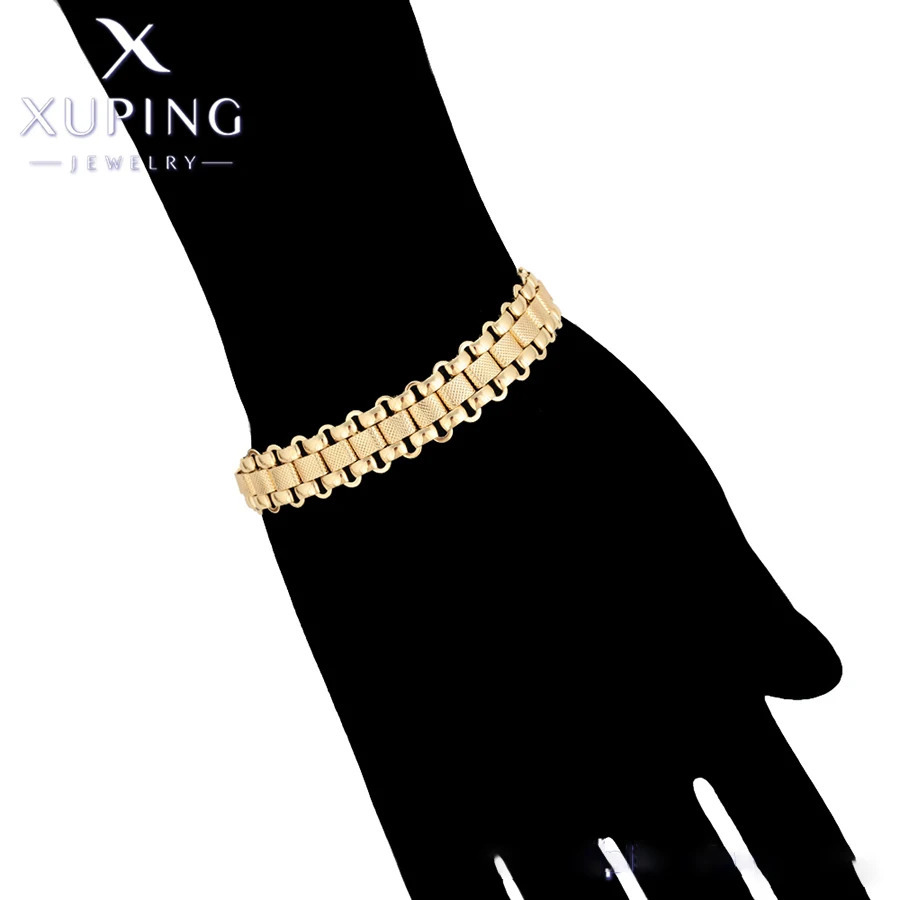 Xuping Jewelry Arrival Copper Alloy Fashion 195cm Big Womens Bracelet with Light Gold Color X000992166 251028