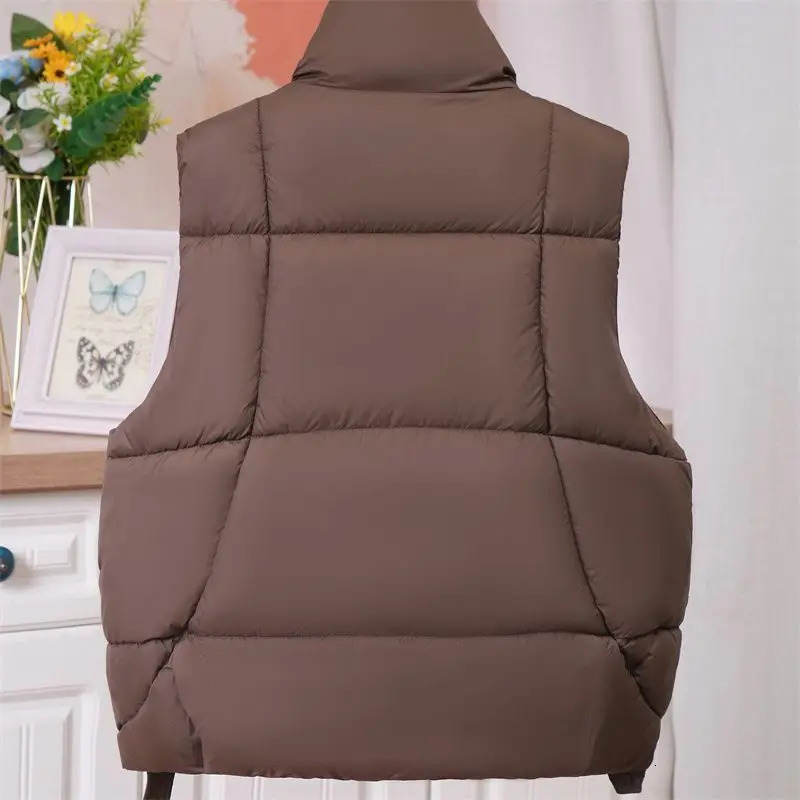 Autumn Winter Plus Size Womens Down Cottonpadded Vest Coat Female Elegant Warm Waistcoat Jacket Fashion Overwear 251027