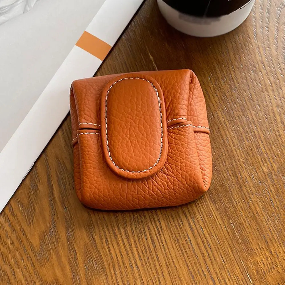 URBAN MASTER Mini Lychee Pattern Coin Purse Solid Color Buckle Key Earphone Storage Bag Casual Change Pouch for Daily Use 1603 251029