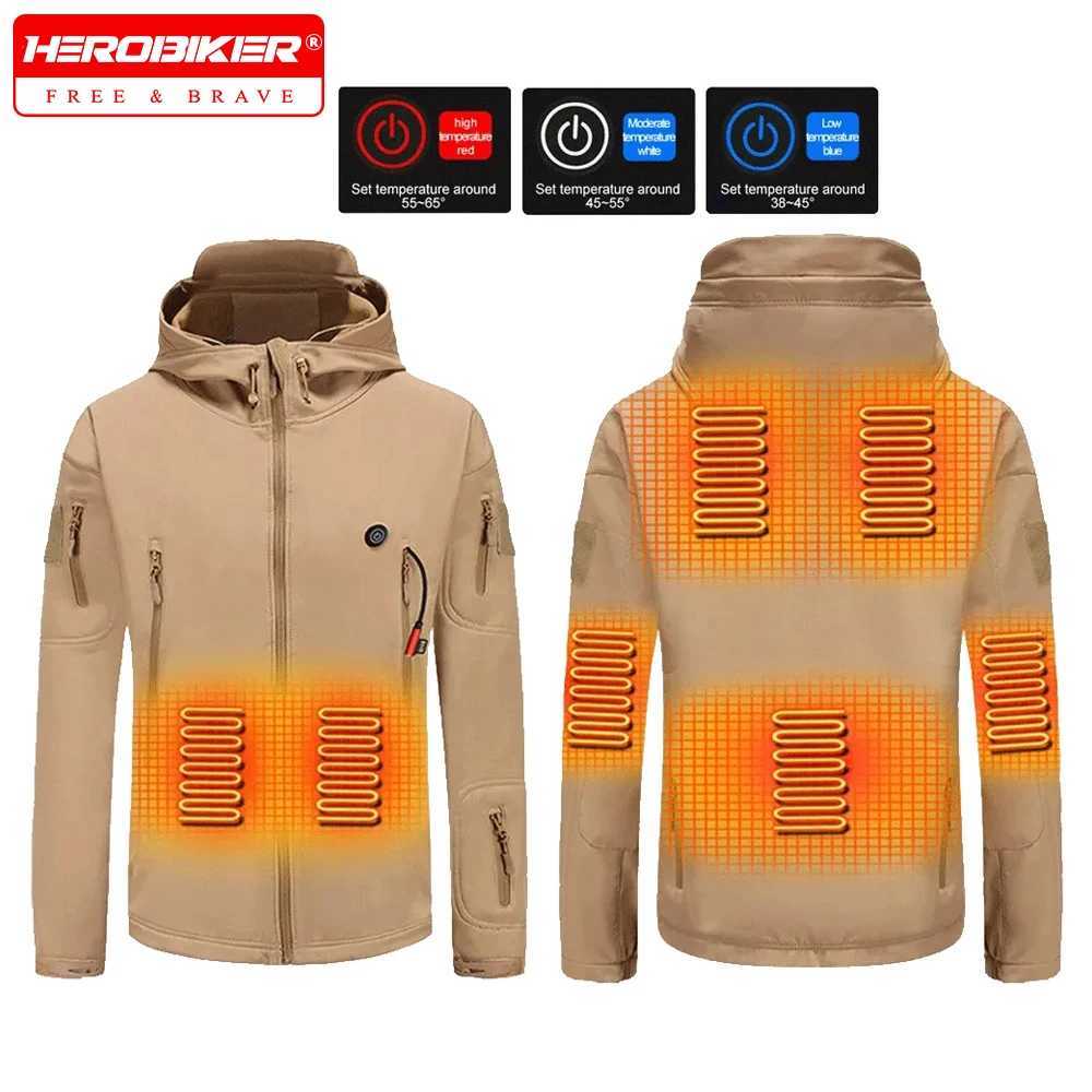 7 Area Heated Jacket Winter USB Electric Heating Jacket Washed Warm Clothes Man Thermal Jacket for Skiing Hiking Camping Coat J251029