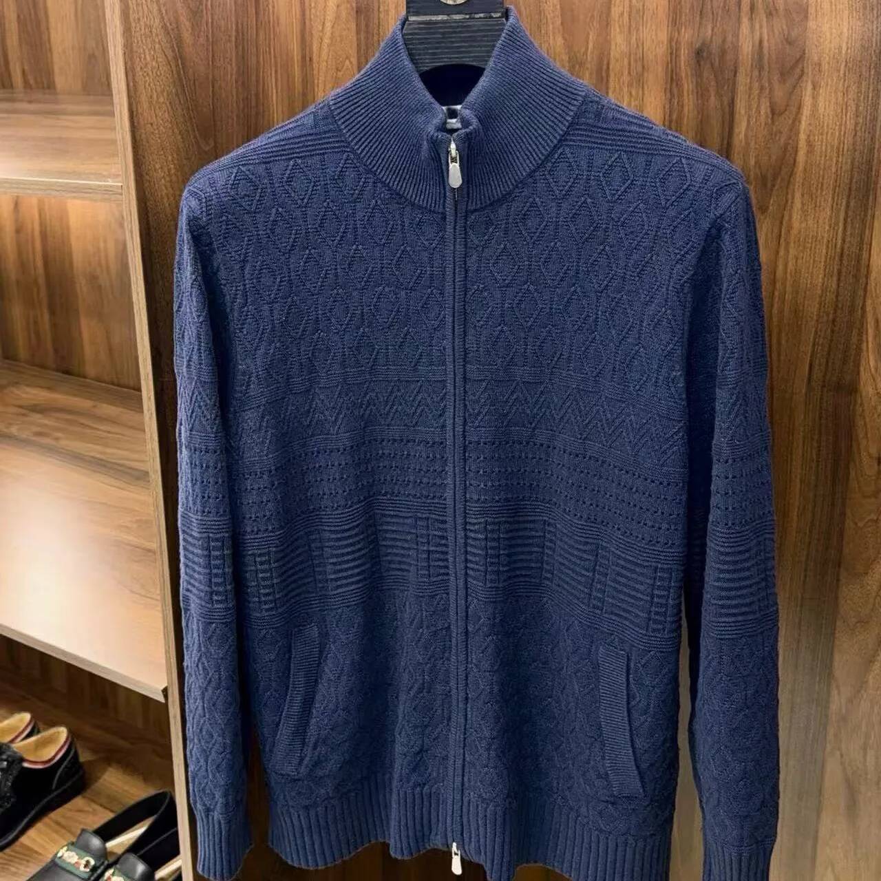BC Italian Linen Cotton Blend Zip-Up Knitted Cardigan