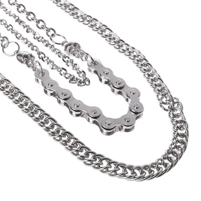 Punk Pants Chains Fashion Rock Jeans Waist Accessories Men Hip hop Skull Pendant 251021