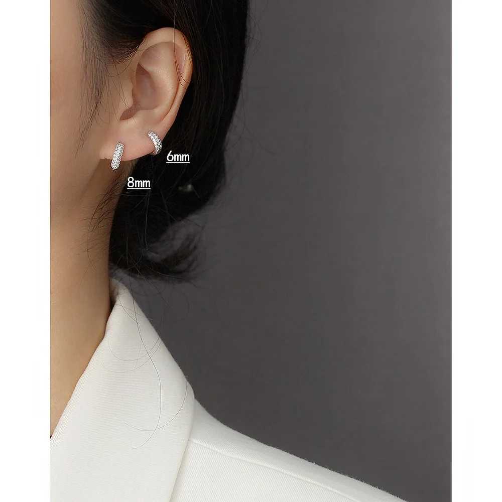 CCFJOYAS 925 Sterling Silver Pave Zircon Hoop Earrings 18k Gold Plated Ear Buckle Light Luxury Wedding Party Fine JewelryW251029