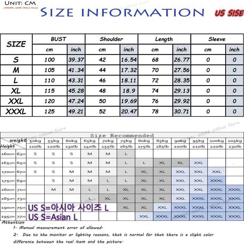 Animal Game Mens Sleeveless Tank Tops Outdoor Casual Sweatshirts Outdoor Cycling Zipper Work Vests Hiking Streetwear Jackets W251029