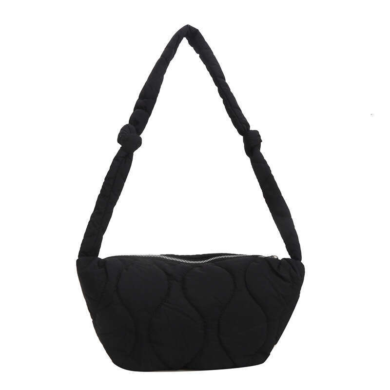 Designer bag Trendy for Women 2023 New Korean Niche Design Single Shoulder Crossbody Down Large Capacity Embroidered Dumpling Bag