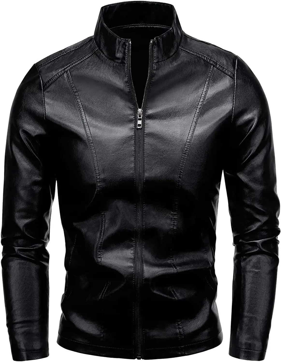 Mens PU Leather Jacket Motorcycle Biker Mens Jackets 2023 Outdoor Outwear Coats 5XL Plus SzieT251029