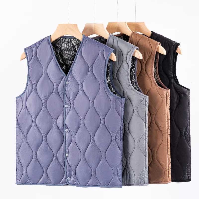 Mens Winter Vest Fleece Lined Thickened Warm Sleeveless Jacket Black Outerwear Casual Relaxed Fit Plus Size W251029