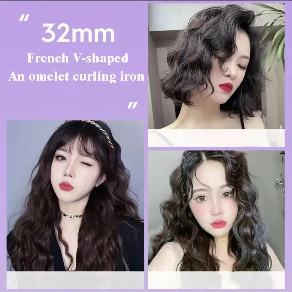 32MM Hair Curler Curling Tool Egg Roll Lasting Styling Fast Heating Deep Wave Electric Curling Iron 4 Temperature Adjustable 251029
