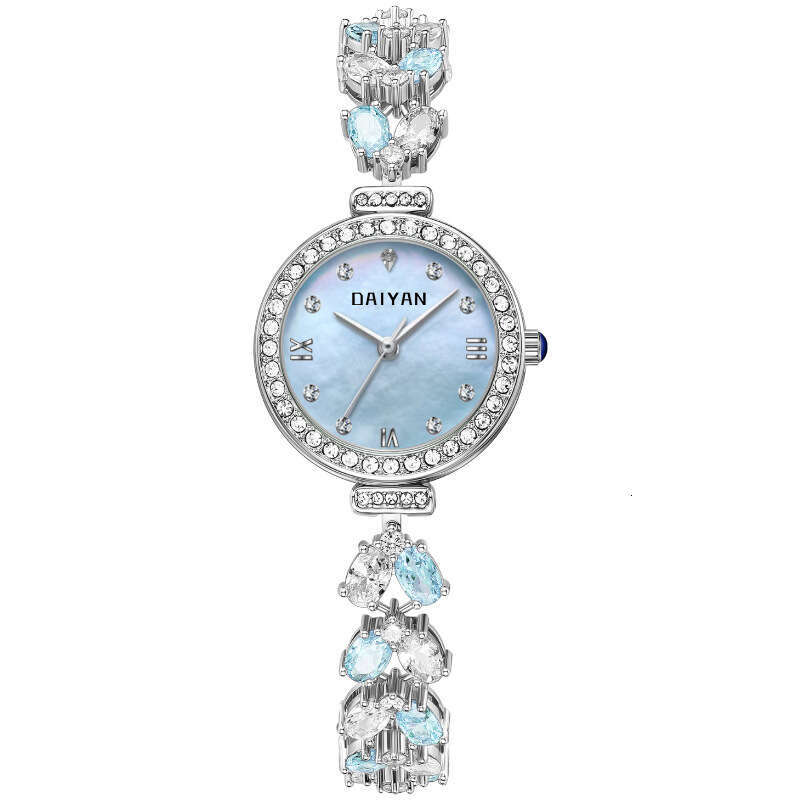 Daiyan Mermaid for Women, Elegant Niche Simple Mother-of-Pearl Small Dial Ladies' Watch with Bracelet, Super Fairy