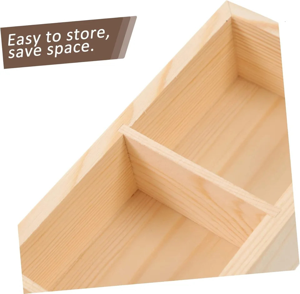 4 Grids Bamboo Wood Velvet Jewelry Organizer Display Tray with Soft PillowNecklaces Bracelet Bangle Watches Storage Holder 251013