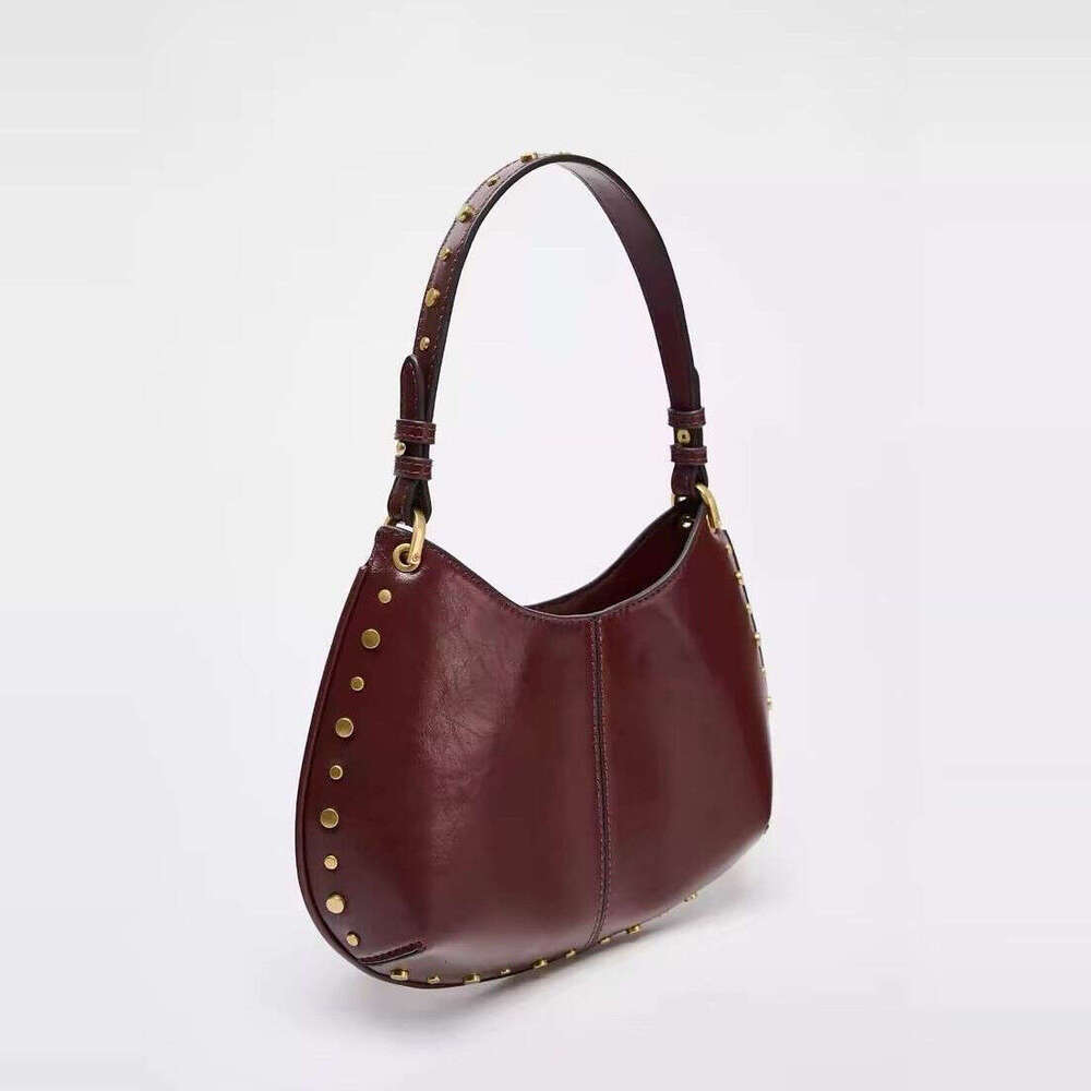 Designer Bags Fashion Rivet decorated magnetic buckle underarm single-shoulder crossbody bag saddle bag
