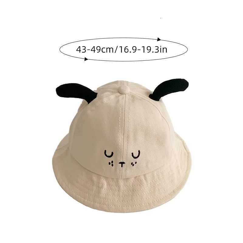 Cute Cartoon Kids Fisherman Hat Solid Cotton Children Bucket Hats 12year Boy Girl Wide Brim Sun Visors Baby Sunscreen Basin Cap251028