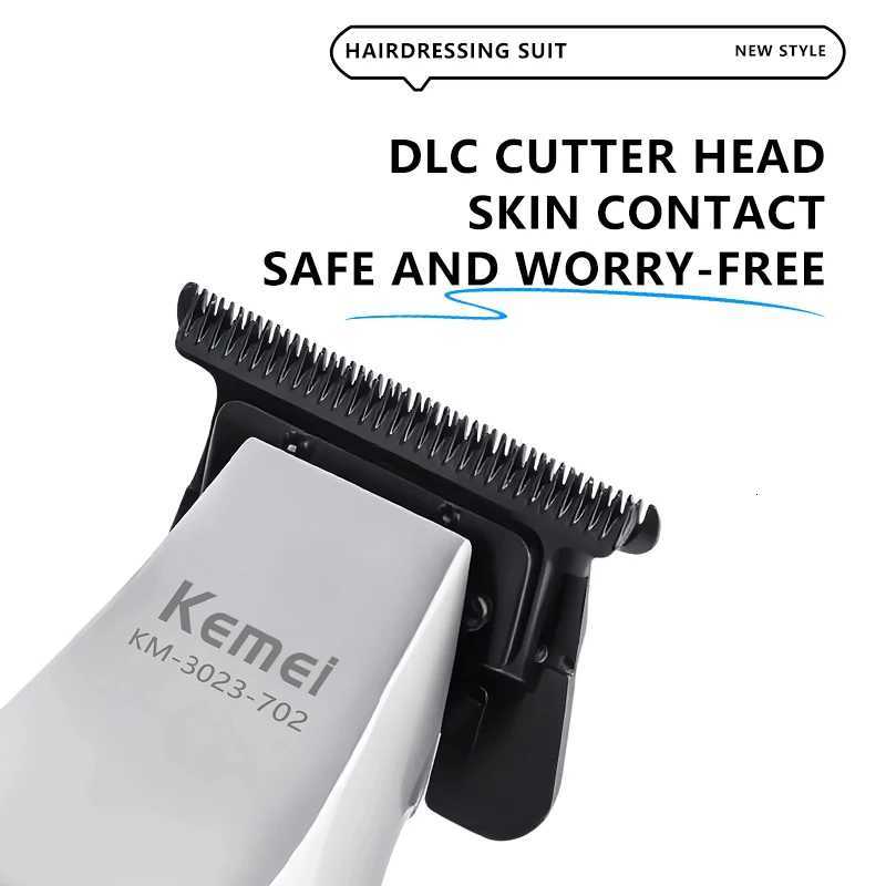 Kemei 3023702 Zero Gapped Cordless Hair Trimmer Professional Hair Clipper Men Barber Rechargeable Finish Hair Citing Machine M251029