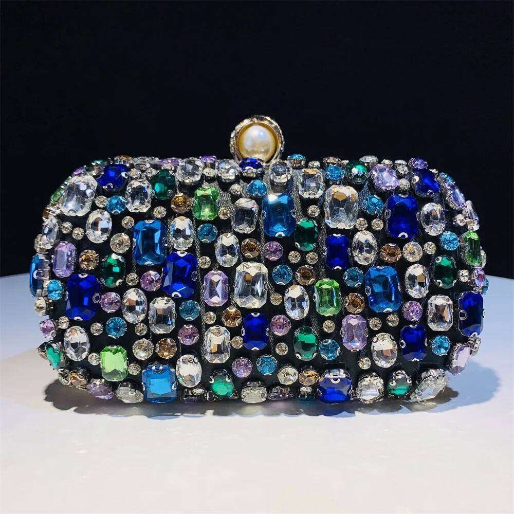 Designer Bags Full Dia-Encrusted Dia Dinner Women's Clutch Bag, Premium Box Bag. Luxury Bag