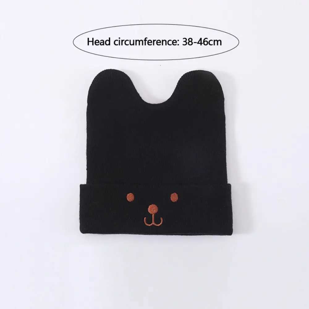 New Cute Beanie Cap Knitted Thicken Knitted Hat Cartoon Embroidered Toddler Warm Hat251028