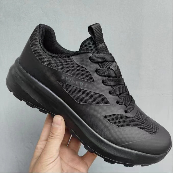 Free Shipping Men Shoes Black Running Shoes Breathable Mesh Casual Sneakers