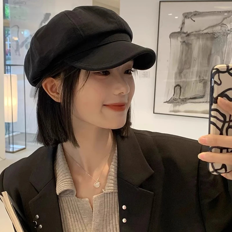 Women Vintage Corduroy Beret Cap Autumn Winter Solid Color Octagonal sboy Artist Cap Female Girl Windproof Painter Peaked Hat 251029