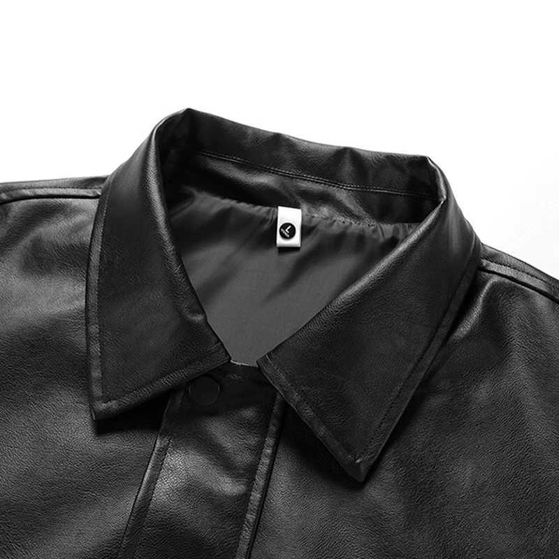 Mens Jacket Vintage Leather Spring Autumn Motorcycle Casual Coat Men Outwear JacketsT251029
