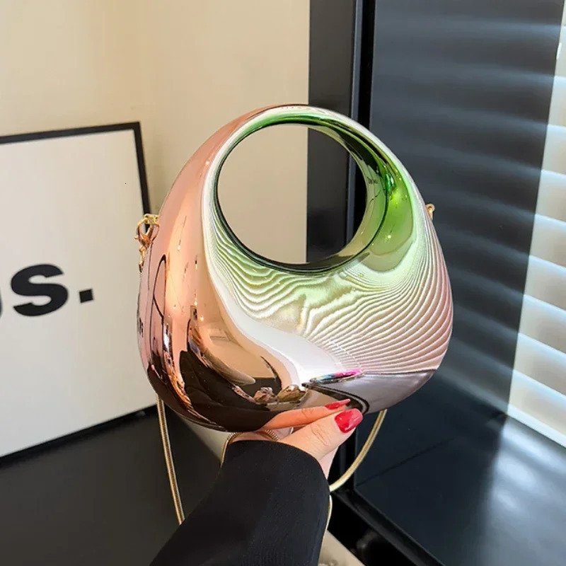 er Evening Clutch Clear Acrylic Women Handbags Fashion Shoulder Bag Half Moon Wedding Purses Party Tote Ladies 251023CJ