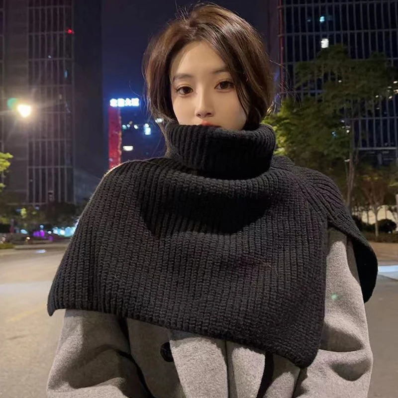 Autumn And Winter Fashionable Irregular Scarf For Women Highend Outer Pullover Scarf Versatile Coldproof And Warm Shawl 251029