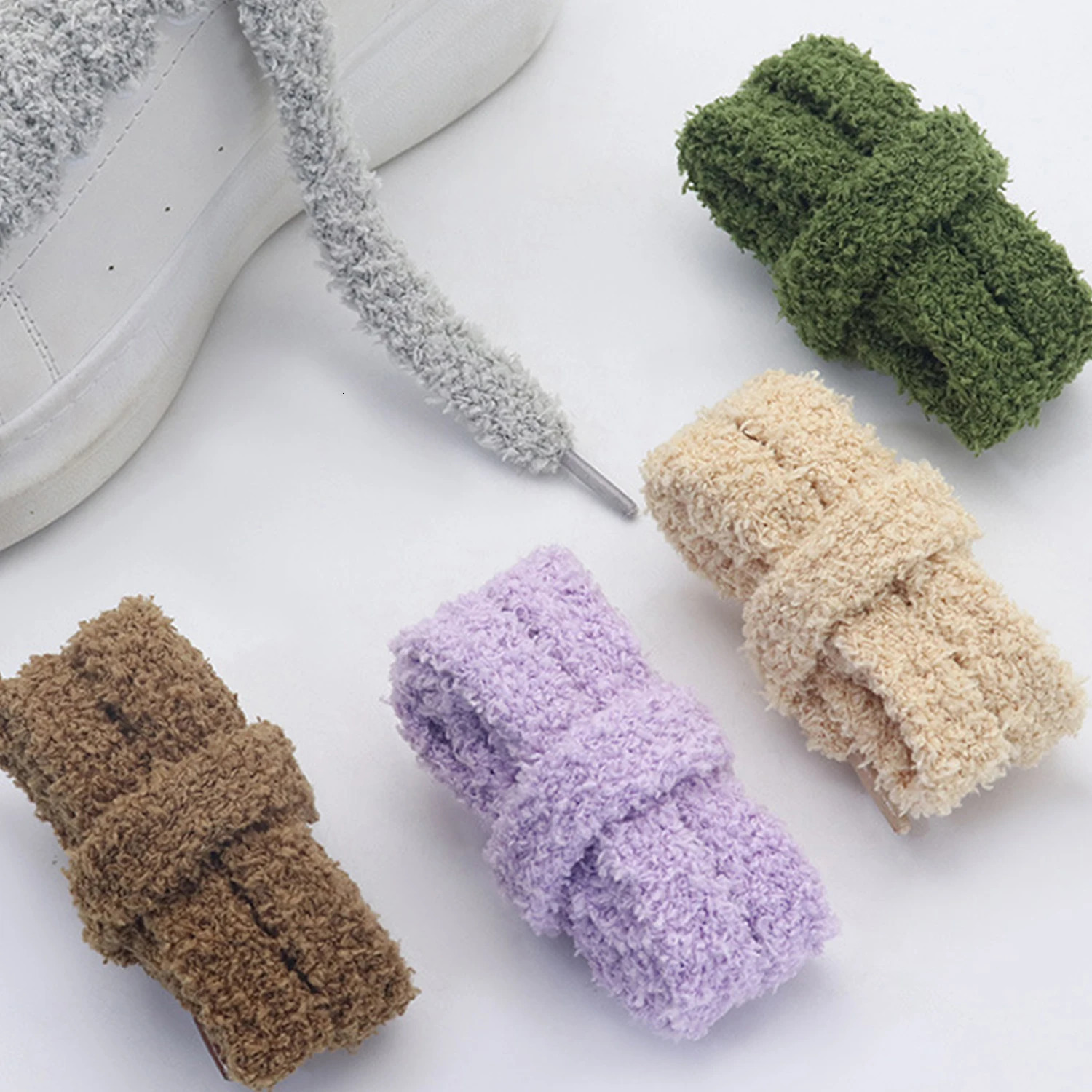 Fluffy Plush Sneakers Shoelaces For Men Women Hightop Casual Canvas Flat Shoes Laces Strings Hairy Soft 15mm Wide Shoestring 251029