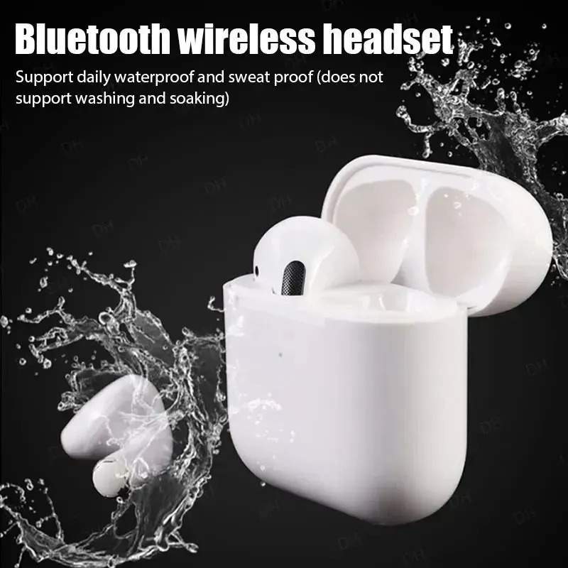 RNT Seller transparent, portable and lightweight Bluetooth earphone case, equipped with cute silicone shock-absorbing protective shell earplugs