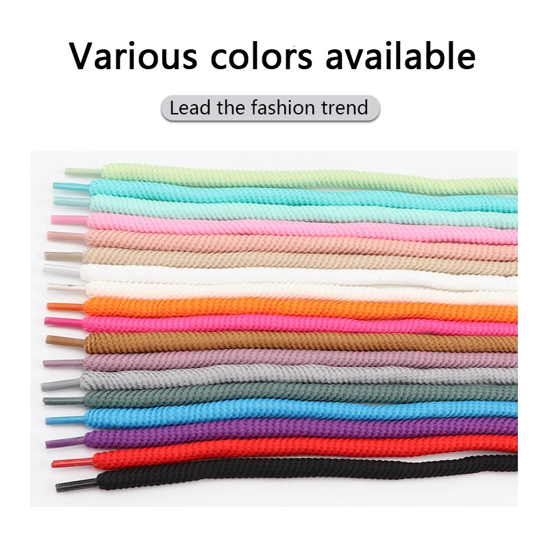 1Pair Round Shoelaces Quality 8mm Thicker Shoelace Sneakers Rope Laces 100120140160CM Boots Shoe laces Shoes Accessories 251029