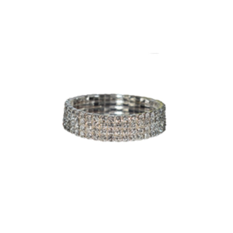 6 pieces of 1970s-style silver disco accessories collection: Sequined square, beaded bracelet, strapless, gloves, earrings, rhinestone bracelet