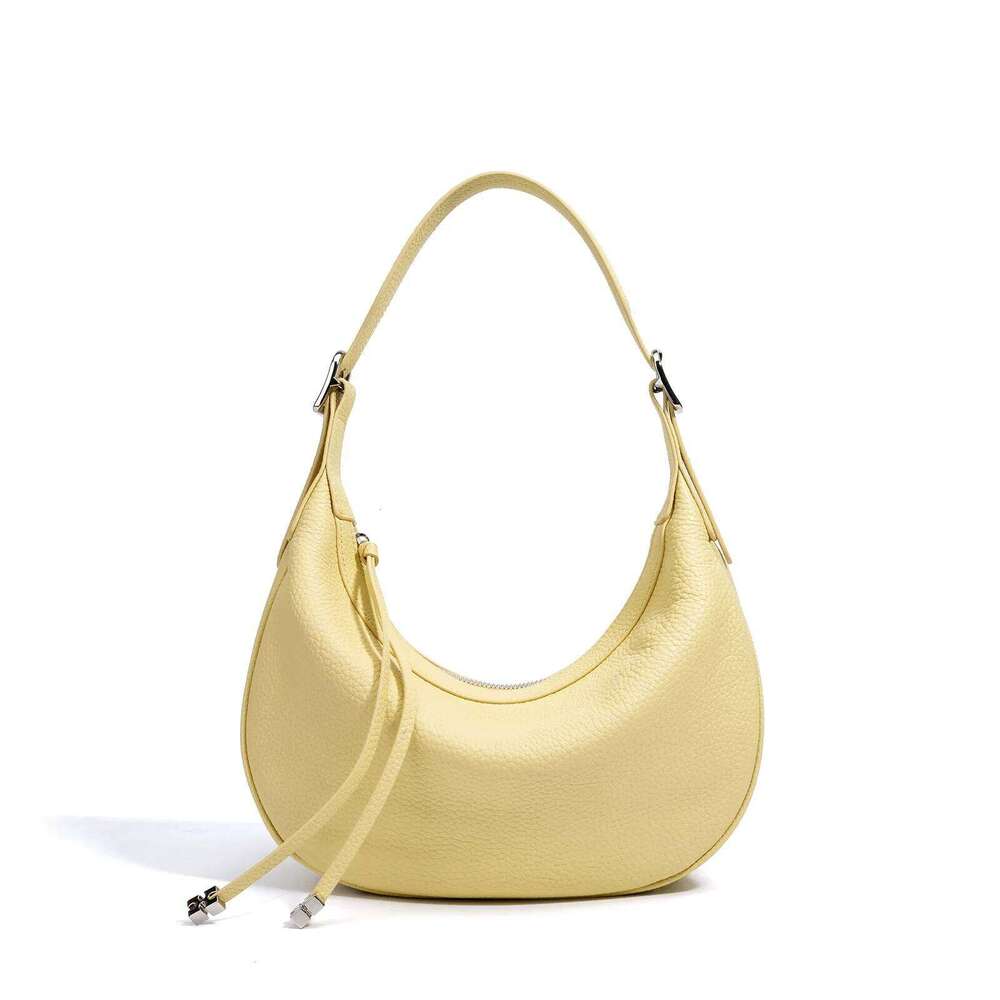 Genuine Leather Underarm New Design Soft Top Layer Cowhide Half Moon Handheld Crossbody Fashion Ladies Shoulder Bag Suotong1029